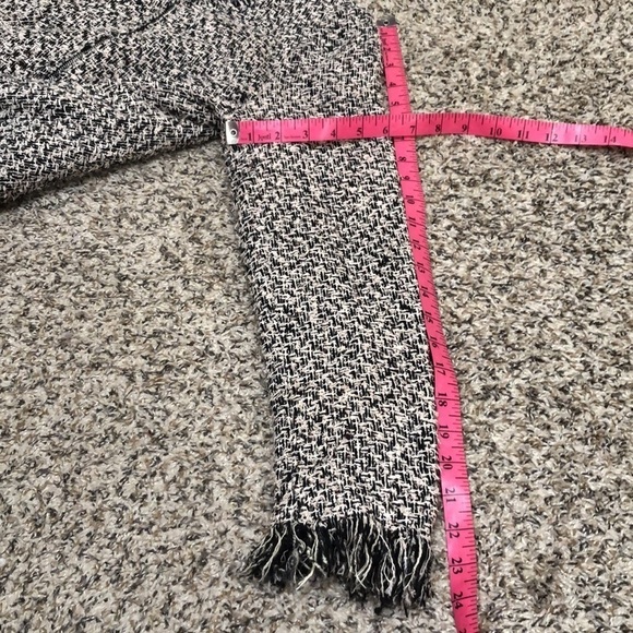 Rebecca Taylor Blazer Jacket Size 4 Cream Black Tweed - Picture 11 of 11